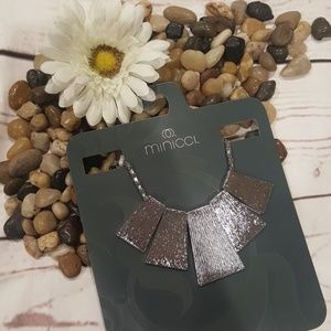 $ Silver Adjustable Statement Necklace